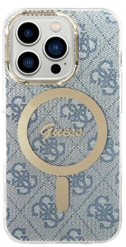 Панель Guess Hardcase IML 4G MagSafe для Apple iPhone 16 Pro Blue (GUHMP16LH4STB)