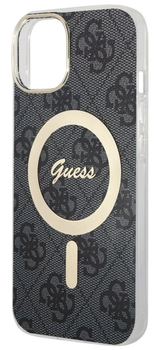 Панель Guess Hardcase IML 4G MagSafe для Apple iPhone 16 Pro Black (GUHMP16LH4STK)