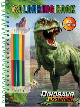 Раскраска Moxy Dinosaur Expedition с наклейками и карандашами (961029) (8715427128030)