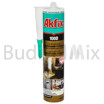 Герметик силіконовий санітарний Akfix 100D 280 мл прозорий
