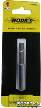 Магнітний тримач Works 11601BHA для біт 60 мм (27488)