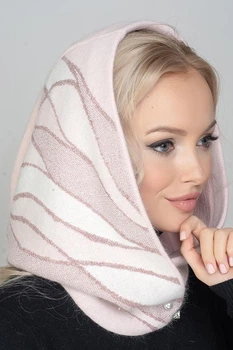 Шапка-капор жіноча Flirt Холлі One Size Пудра рожевий