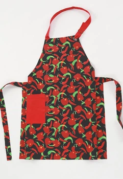 Поварской фартук для кухни с принтом Днепр-Текстиль 062 one size черный с красным перцем