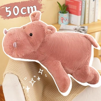 Мягкая игрушка обнимашка Hippo Гиппопотам Бегемот 50 см My Kigu Плюшевый Розовый (9074/50)