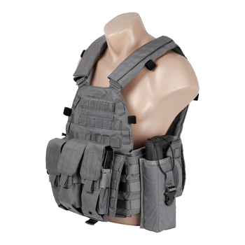 Плитоноска Emerson LBT6094A Plate Carrier з підсумками Сірий