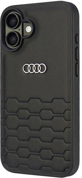 Etui Audi Synthetic Leather do Apple iPhone 16 Plus Black (6955250228435)