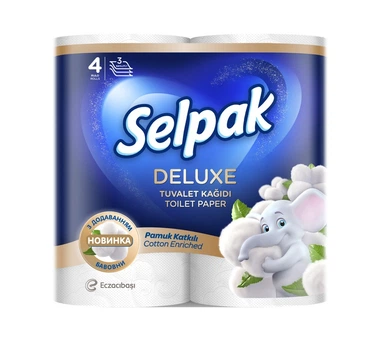 Туалетная бумага Selpak Deluxe Белая 4 шт (8690530046566)