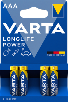 Батарейка VARTA Longlife Power AAA / LR03 Alkaline 1.5v (блістер)