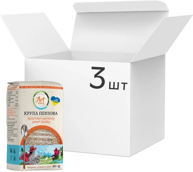 Упаковка перловой крупы Art Foods 800 г х 3 шт (2.4 кг) (3983323769)