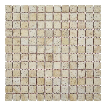 Мозаика каменная KrimArt МКР-2СВ Песчаник Голд бежевая 305x305x6 мм для душевой и зоны около воды (004124)