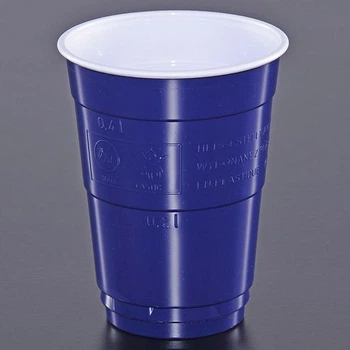 Стакани HUHTAMAKI Blue Cup пластикові 400 мл 50 шт сині Beer pong