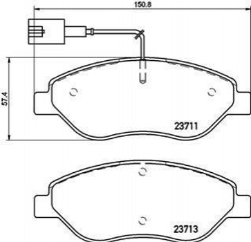 Гальмівні колодки BREMBO P23 145 77362093, 77362196, 77364589