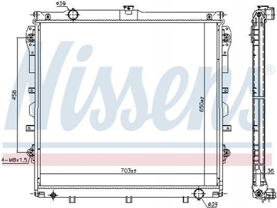 Радиатор охлаждения двигателя NISSENS 606523 Toyota Sequoiva 164000S010