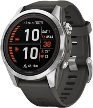 Smartwatch Garmin Fenix 7S Pro Solar Edition Silver with Graphite Band (010-02776-01)