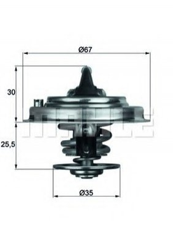 Термостат MAHLE / KNECHT TX3071D Audi A4, A6, A8, 100, 80, Allroad; Volkswagen Transporter, Passat, Multivan; Skoda Superb 078121113F