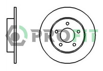 Тормозные диски PROFIT 50101383 Nissan Primera, Almera 432064U101, 432064U103