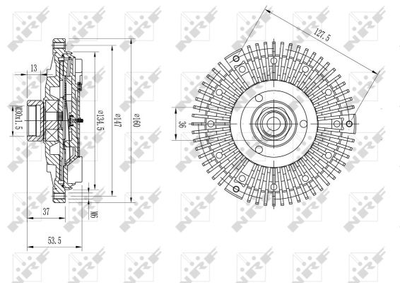 Вискомуфта вентилятора NRF 49673 Mercedes E-Class, C-Class A1112000322, A1112000422, 1112000322