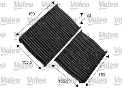 Фільтр салону Valeo 715557 Citroen C4, DS3, C3; Peugeot 207, 208, 2008 6447VYTURK, 1609428080, 1609428180