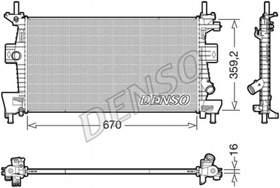 Радиатор охлаждения двигателя DENSO DRM10114 Ford Focus, C-Max 1727475, BV618005AD, CV6Z8005A