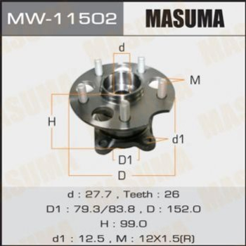 Подшипник ступицы MASUMA MW11502 Lexus RX 4241048041, 424100E020, 424100E021