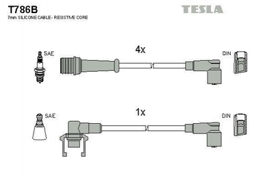 Провода высоковольтные TESLA T786B 7700720781, 7700850462