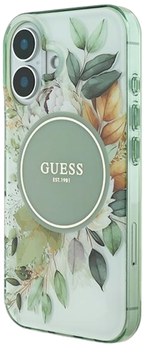 Панель Guess Hardcase IML Flower & Tonal Circle MagSafe для Apple iPhone 16 Green (GUHMP16SHFWBDCEN)