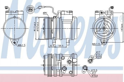 Компрессор кондиционера NISSENS 89275 Chevrolet Aveo; Daewoo Matiz