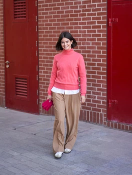 Гольф Uniqlo CASHMERE розмір S рожевий (11) (465735)
