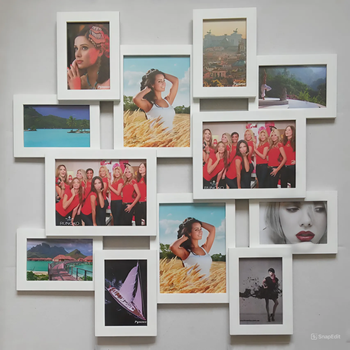 Мультирамка Smile White на 12 фото
