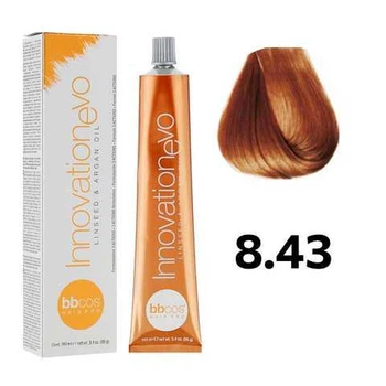 Перманентная краска для волос BBcos InnovationEvo Hair Color Cream 8/43 Блондин светлый медный золотистый 100 мл (8051566442546)