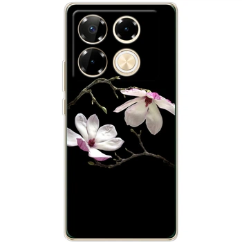 Силиконовый чехол BoxFace Infinix Note 40 Pro Ночные Магнолии (59203-up1006)