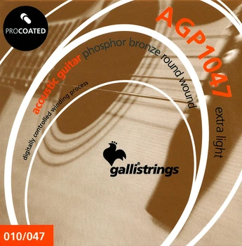 Струни для акустичної гітари Gallistrings AGP1047 EXTRA LIGHT