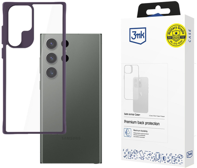 Etui plecki 3MK Satin Armor Case+ do Samsung Galaxy S24 Ultra Purple (5903108592871)