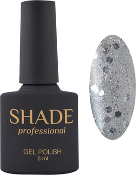 Гель-лак для нігтів Shade Professional G005, 8 мл, сріблястий з гліттером для манікюра та педікюра