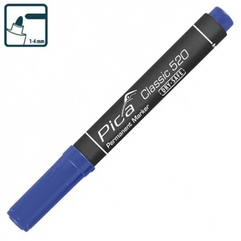 Маркер Pica перманентный Classic 520/41 Permanent Marker bullet tip, синий (520/41)