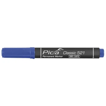 Маркер Pica перманентный Chisel tip, 521/41, со скошенным носиком, синий (521/41)