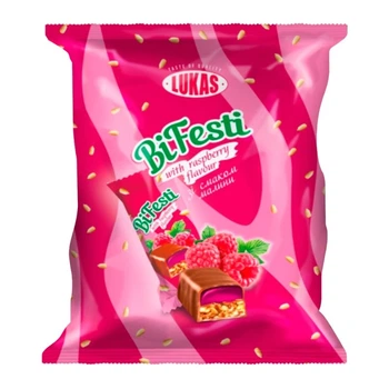 Цукерки Лукас BiFesti малина 1 кг (4823054606716)