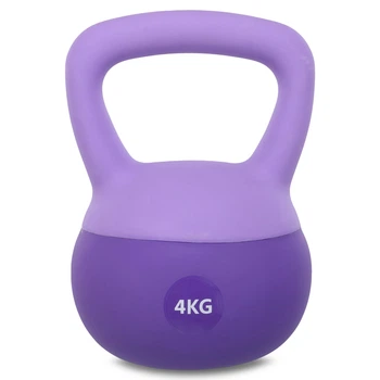 Гиря 4 кг мягкая Zelart SOFT KETTLEBELL FI-0122-4 цвет фиолетовый
