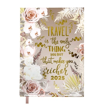 Ежедневник датированный Buromax Fattore на 2025 год А5 светло-коричневый