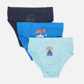 Набір дитячих трусів-сліпів 3 шт для хлопчика Jaws 82891181 104-110 см Bleu Foncé/Dark Blu (3349600280687)