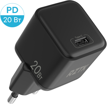 Зарядний пристрій RZTK Charger PD 20W Type-C Black (PD20BL)