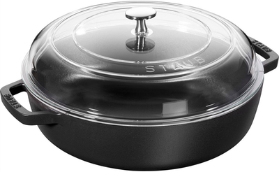 Patelnia Staub z pokrywką czarna 24 cm (3272340031847)