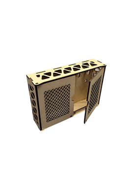 Ключница с дверкой DecorWood из дерева 23х16х6 см