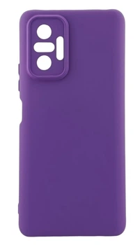 Чехол Silicone Case Box для Xiaomi Redmi Note 10 pro 4G бампер с микрофиброй фиолетовый