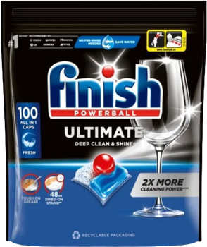 Kapsulki do zmywarki Finish Ultimate All in 1 100 szt (5908252012091)