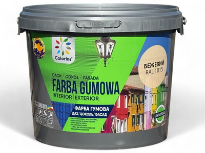 Резиновая краска для крыш Colorina 3,6 кг (RAL 1015 бежевая)