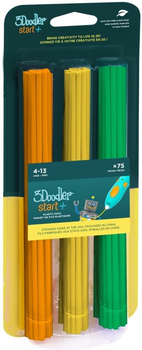 Набір стрижнів для 3D-ручки 3Doodler Start Мікс 75 шт Помаранчевий+Жовтий+Зелений (817005023879)