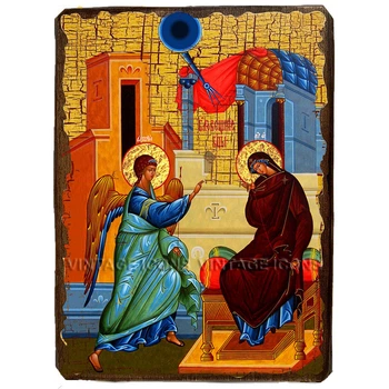 Икона Благовещение Пресвятой Богородицы ,икона на дереве 300х400 мм (1065-4)