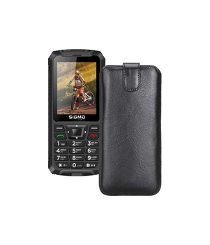 Витяжка з екошкіри для телефону Sigma X-treme PR68 2021 Чорний