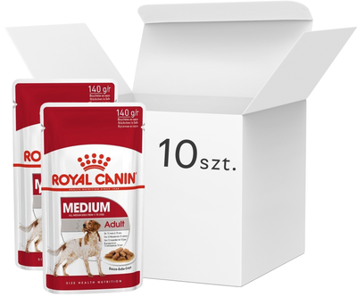 Вологий корм для собак Royal Canin SHN Medium Adult шматочки в соусі 10 x 140 г (9003579008362)